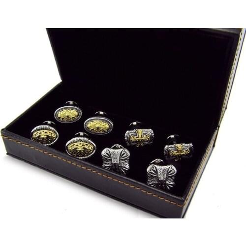 SPARTA FOUR Pairs Of White Gold Electroplated Cufflinks High quality metal SET B