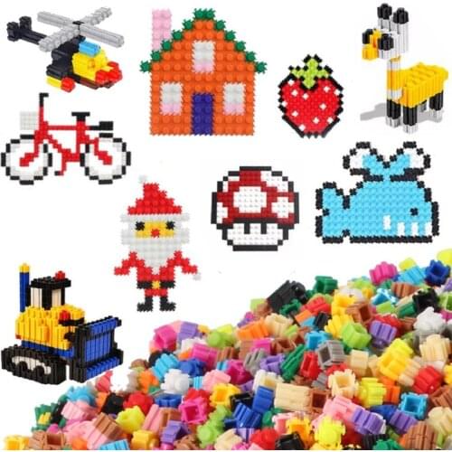 500 Pcs Mini Kids Building Blocks Children Puzzle Assemble Cartoon Building Blocks Early Educational Toys Creative DIY Toys