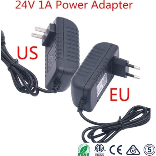 Power Adapter Supply DC 24V 1A Universal Charge Adaptor 110 220 V 24 V EU US Plug Swiching Adapter For 5050 3528 Led Strip Light