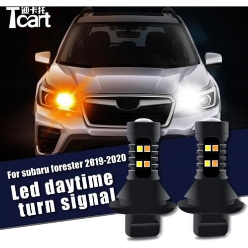 Car Accessories For Subaru Forester sk 2019 2020 Led Daytime Running Light Turn Drl 2in1