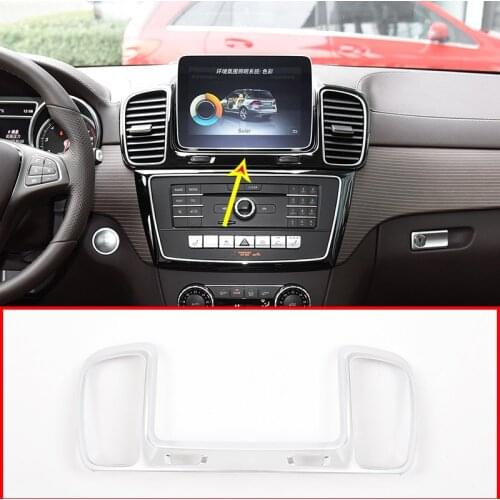 Car ABS Matt For Mercedes Benz GLS GLE Class Central Control Air Outlet Decorative Frame Trim Car Accessories