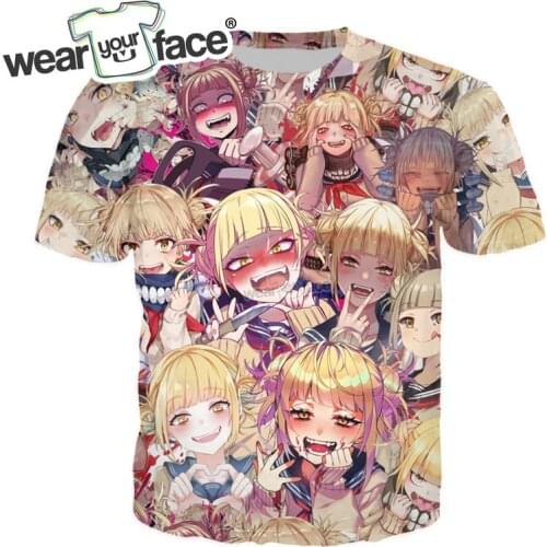Boku My Hero Himiko Toga Yandere Shy 3D All Over Printed T Shirts Summer Casual Street Short Sleeve Top Tee Women Men Dropship
