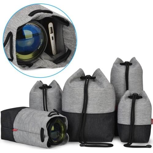 CADeN Nylon Deluxe Case Water-Resistant Protector Lens Bag Set Lens Case Small Medium Large And Extra Large For Canon/Sony/Nikon
