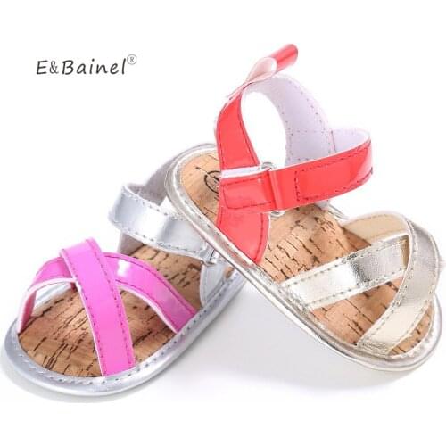 E&Bainel Summer Baby Shoes Newborn Baby Girls Outdoors Toddler Princess First Walkers Girls Kid Shoes Soft Soled Anti-slip Shoes