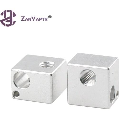 E3D Aluminum Heater Block All-Metal Hot end Heating plate 16*16*12 mm For 3D Printer E3D V5 Sandblasting Oxidation 16x16x12mm