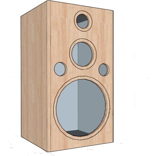 IWISTAO 1PC HIFI 3 Way 12 Inches Solid Wood Empty Speaker Cabinet Volume 78L Front Inverted for Tube Amplifier