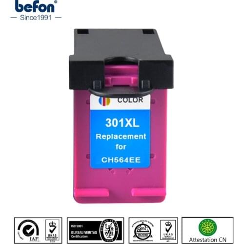 Befon Compatible 301XL Color Ink Cartridge Replacement for HP 301 XL for DeskJet 1050 2050 3050 2150 3150 1010 1510 2540 Printer