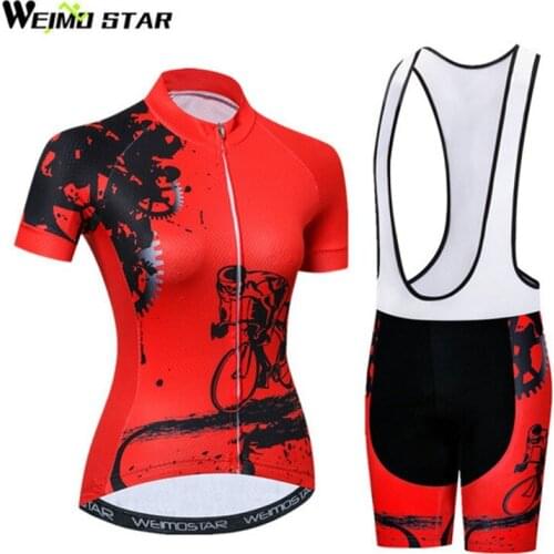 Pink Women Cycling Jersey Shorts Set pro team Bicycle Cycling Clothing Summer Quick Dry mtb Bike Jersey bib short Ropa Ciclismo