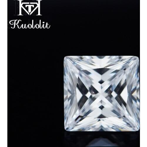 Kuololit 0.8-2CT natural moissanite Loose Gemstone for customize jewelry princess cutting VVS1 D color Solitaire engagement