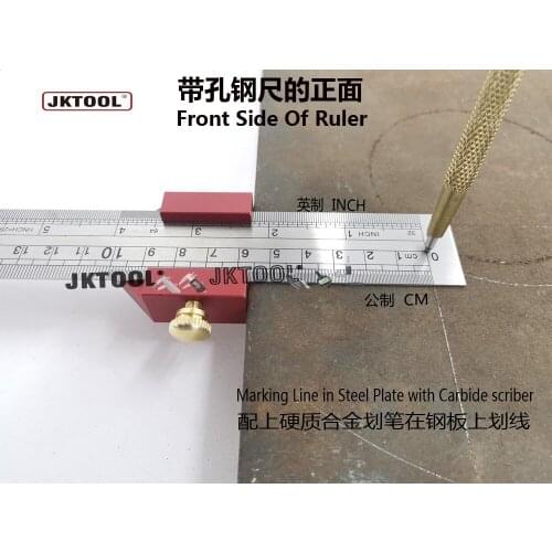 Ruler stop Scribing Ruler Marking gauge Stainless Steel Woodworking Marking Gauge Marking tools Layout Tool