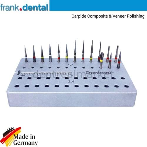 Frank Dental Composite and Veneer Finishing and Polishing Kit - Tungsten carpide dental burs -ID-4159