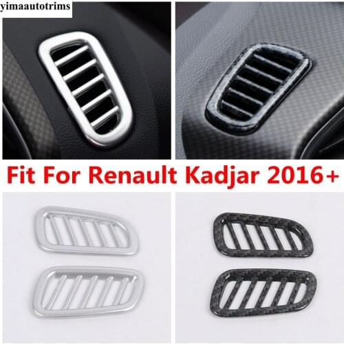 Air Conditioner AC Vents Cover Trim Dashboard Air Outlet Decoration For Renault Kadjar 2016 - 2020 ABS Matte / Carbon Fiber Look