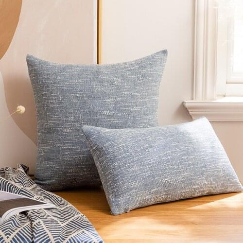 2pcs/set Linen Cotton Pillowcase Sofa Pillow Cushion Cover for Living Room Modern Simple Office Chair Back Pillow Cover Decor