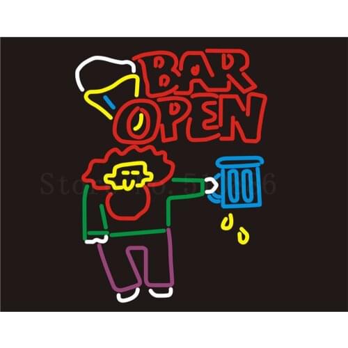 Custom Signage NEON SIGNS For Bar Wine Open Beer Club BAR PUB Signboard Display Decorate Store Shop Light Sign 24*20"