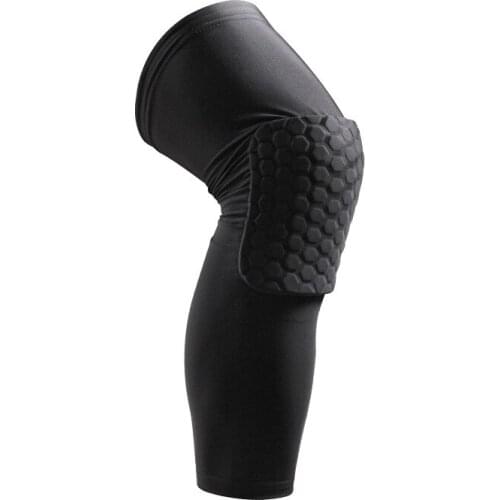 New basketball football honeycomb anti-collision long sports knee pads
