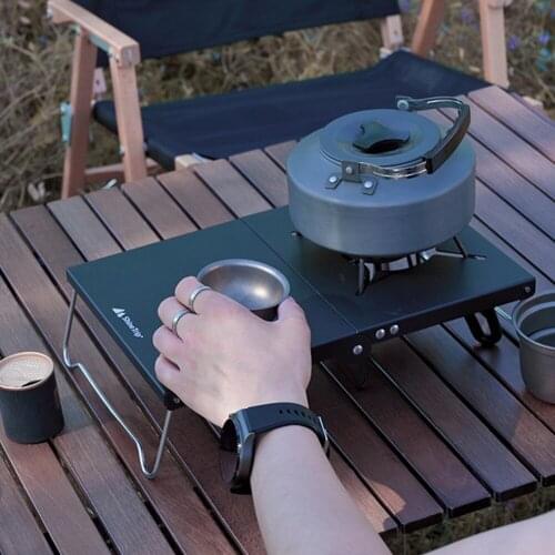 Outdoor Camping Table Heat Shield Gas Stove Stand Foldable Camping Stove Table For SOTO ST-310/ST330/CB-JCB/TRB250 Stoves