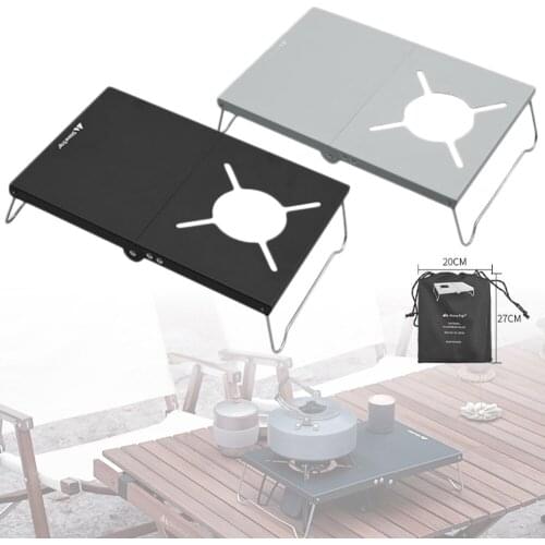 Outdoor Camping Table Heat Shield Gas Stove Stand Foldable Camping Stove Table For SOTO ST-310/ST330/CB-JCB/TRB250 Stoves