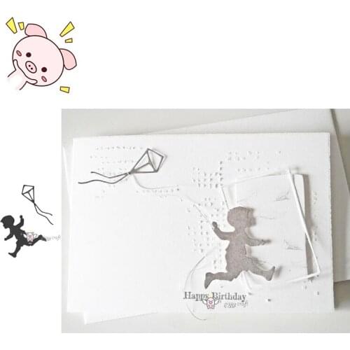 PP Craft metal cutting dies cut die mold New Kite boy Scarpbook paper craft knife mould blade punch stencils dies