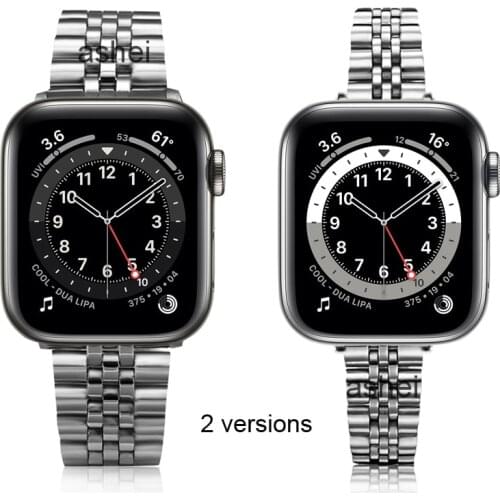 For apple watch se straps 44mm 40mm Stainless Steel correa for iwatch 6 5 4 3 42mm 38mm band thin normal 2 version Bracelet