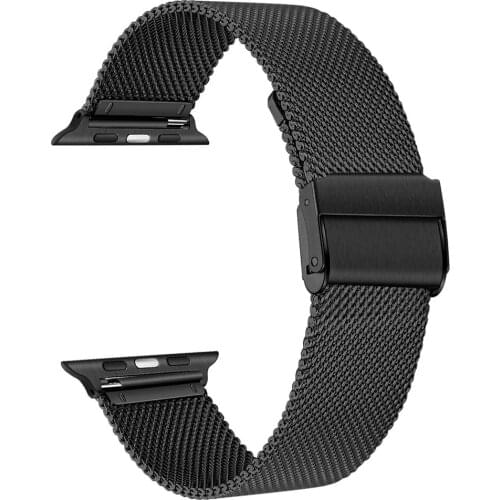 For Iwatch 6/5/4 40mm 44mm Band Breathable Mesh Stainless Steel Strap for Nice iWatch SE 3 2 1 38mm 42mm Bracelet Men Women
