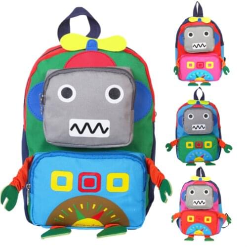 Childrens Backpack Cartoon 3D Robot Kindergarten 3-6 Years Old Baby Mochila Infantil Kids Satchel Boys Girls School Bags