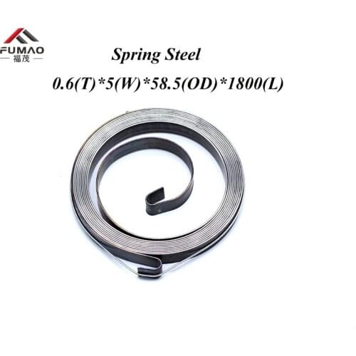 FUMAO Cheap flat wire spiral spring constant force spiral springs with low price supplier 0.6X8X40X1000mm