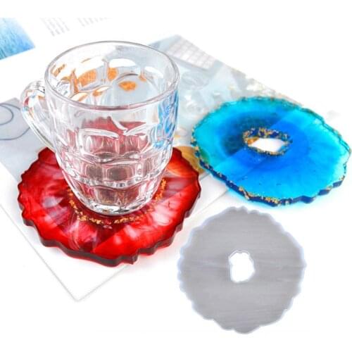 Wavy Edge Thin Silicone Epoxy Resin Cup Pad Mat Coaster DIY Craft Making Mold