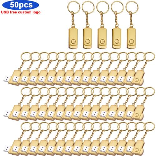50pcs/lot Personalize Logo Metal Usb2.0 Flash Drive Pen Drive Pendrive 4GB 8GB Cle 16GB 32GB 64GB USB 2.0 U Disk for Photography
