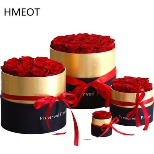 Eternal Rose in Box Preserved Real Rose Flowers with Box Set The Best Mothers Day Gift Romantic Valentines Artificial Flowers