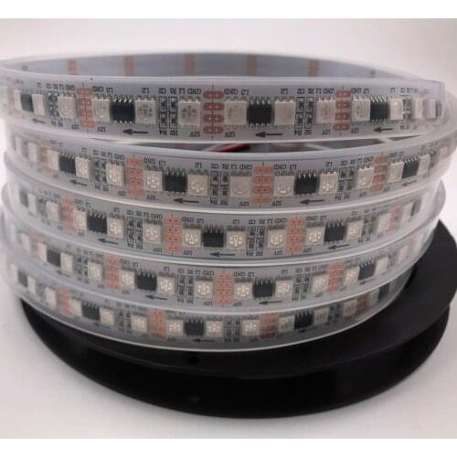 WS2818 5m 96LEDs/m(32pixels/m) DC12V RGB full color led pixel strip;WHITE PCB;3leds as one pixel