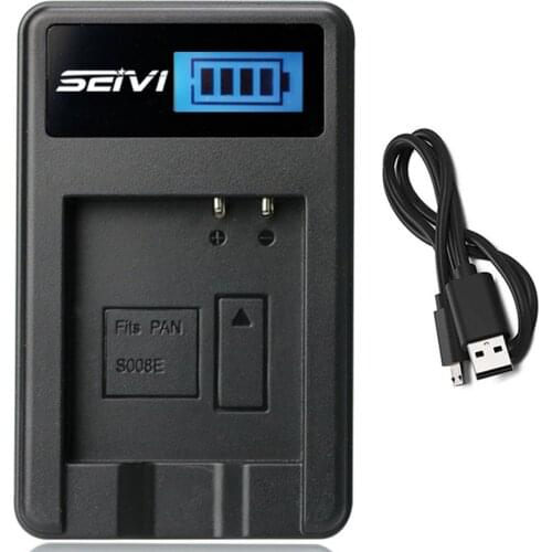 Battery Charger for Panasonic HM-TA1, SDR-S7, SDR-S9, SDR-S10, SDR-S15, SDR-S26, SDR-SW20, SDR-SW21, SDR-SW28 Camcorder