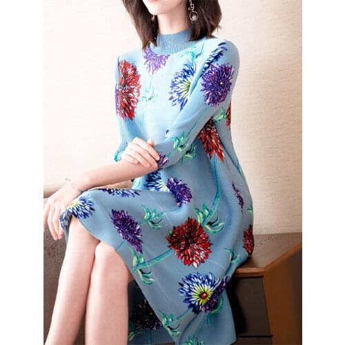 2021 New Spring Autumn Women Sweater Dress Vintage O-neck Long Sleeve Knitting Dress Female M L XL XXL XXXL High Quality Y438