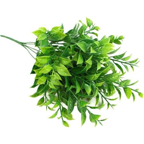 1pc Lifelike Artificial Leaf Decorative Simulated Plastic Faux Leaf Stem Artificial Plant Photography Prop Home Decor
