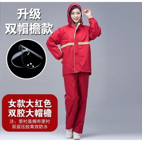 2021 Women Raincoat Men Black Rain Clothes covers Impermeable Rainwear Poncho Waterproof Hooded Rain Coat Black Yellow Red Blue