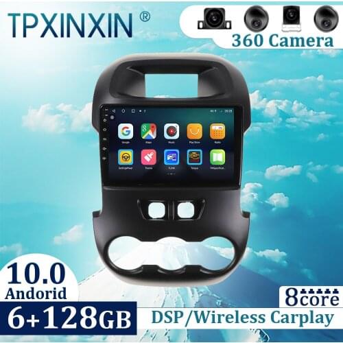 6+128GB For Ford Ranger F250 2011-2014 Android 10 Carplay Radio Player Car GPS Navigation Head Unit Car Radio with Screen