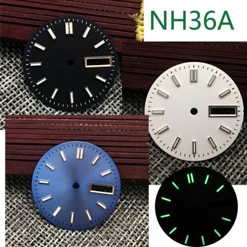 Watch accessories luminous dial diameter 29mm suitable for Japanese NH36 movement substitute Seiko dial mens automatic watch