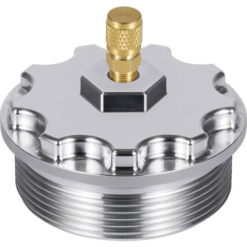 Aluminum Fuel Filter Cap with Pressure Port for 2003-2007 Ford 6.0L Powerstroke F250 F350 F450 F550 F650 F750 E150 E250