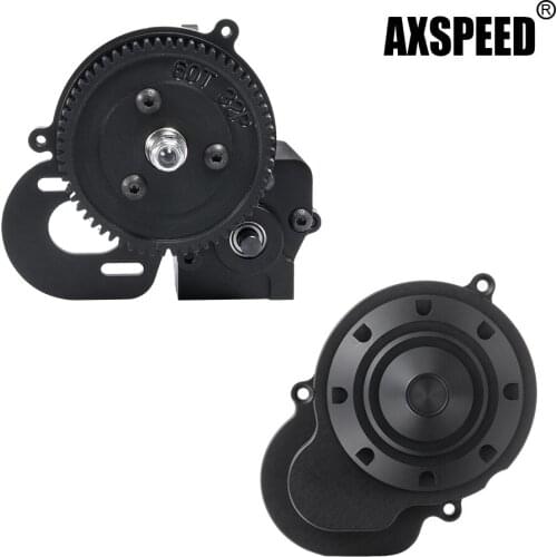 AXSPEED Aluminum 2 Speed Transmission Center Gearbox & Cover for Axial Wraith RR10 90048 90018 90053 1/10 RC Crawler Car Parts