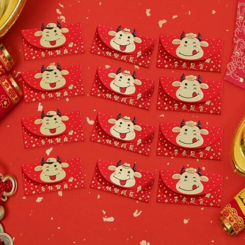 Behogar 24pcs Red Lucky Envelope + 5pcs Chinese Couplet Set for Chinese New Year Spring Festival Party Home Door Decorations