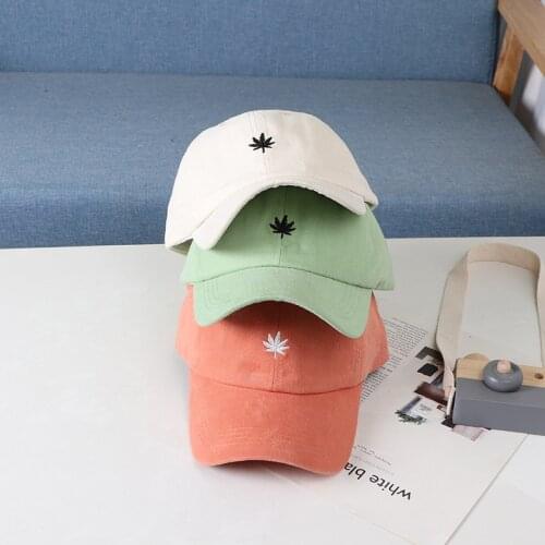 Doitbest 100% cotton baseball cap hat for women men vintage dad hat Maple leaf embroidery outdoor sports caps snapback
