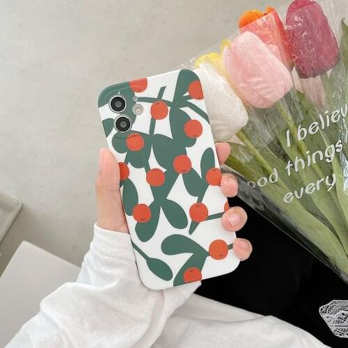 Tobebest Cherry White Flowers Phone Cases for iPhone 12 Pro Max 11 PRO MAX X XS XR 7 8 PLUS SE 2020 Shell soft Cover