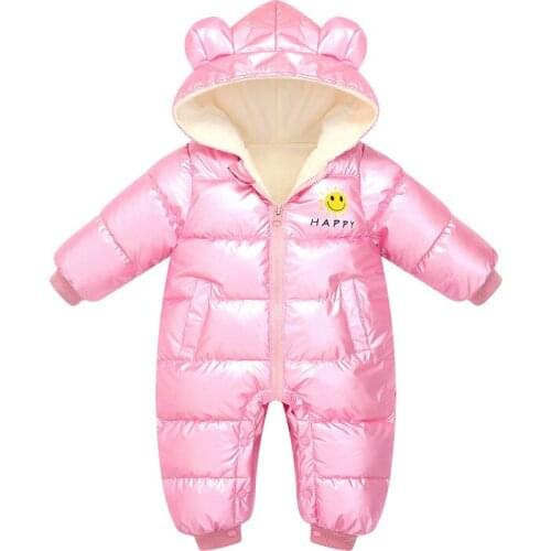 Bright face wash-free baby crawling clothes winter children thickening plus fleece baby cotton-padded clothes for boys and girls