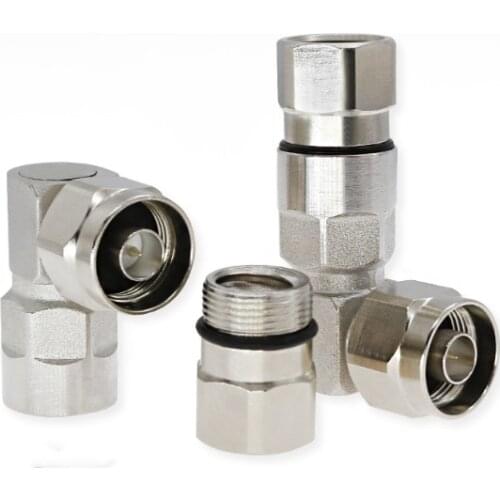 Connector N male plug Right angle clamp 1/2" 50-9 flexible cable adapters