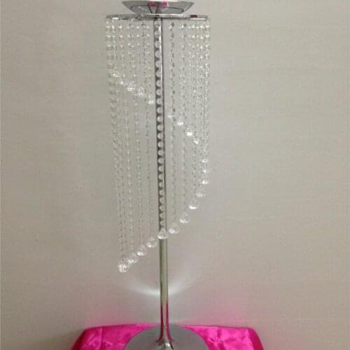 110cm (H) crystal bead strands Wedding Table Chandelier wedding centerpiece flower stand Wedding road lead 10pcs/lot