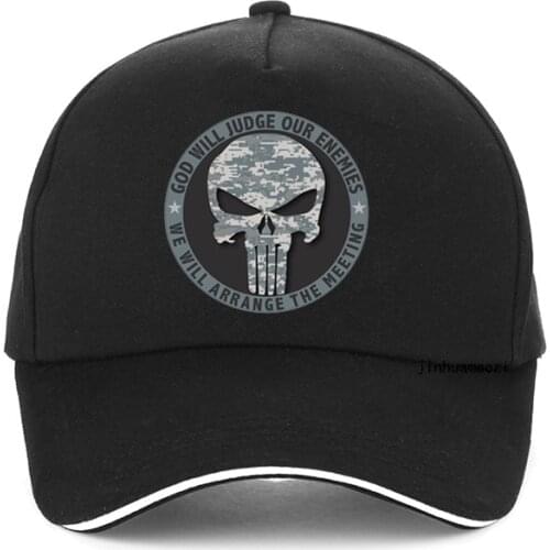 Movie Punisher hat god will judge ourenemies we will arrange the meeting print men Baseball cap summer adjustable Unisex hats