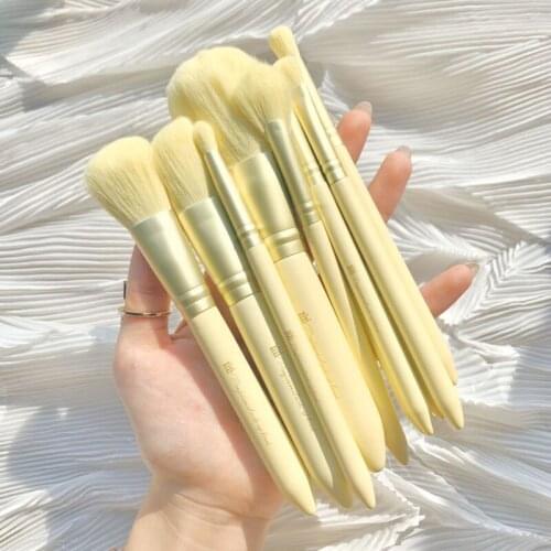 10pcs/set Makeup Brushes Loose Powder Blush Foundation Eye Shadow Soft Fur Brush Daily Basic Beauty Make Up Tools