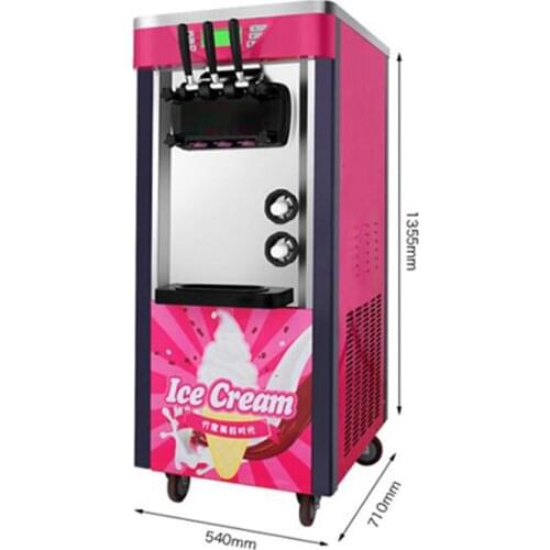 Commercial Ice Cream Machine Prices 110V 220V With English Operating System Stainless Steel 3 Flavors Ice Cream Machine