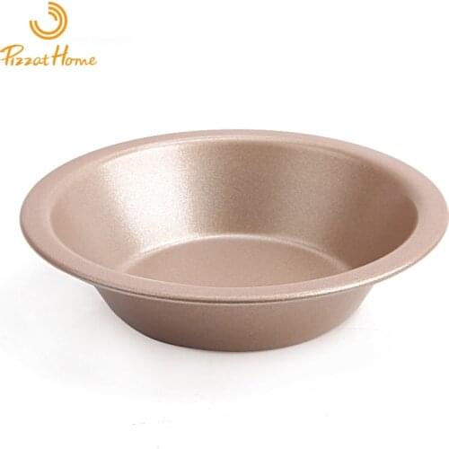 PizzAtHome Nonstick Round Pan 4 inch Round Tart Pan Carbon Steel Pie Pan Mini Quiche Tart Pie Dishes Muffin Pan Hamburger Tray