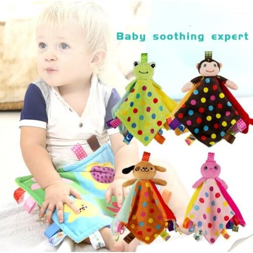 Multifunction Baby Soothing Towel Baby Plush Sleeping Doll Cartoon Baby Face Cloth Soft Short Plush Toy Lovely Kids Towel Toalla