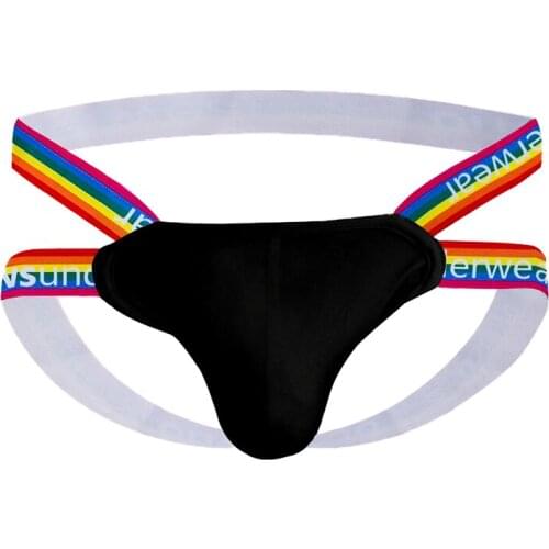 Fashion Underpants Men Thong Sexy Underwear Cotton Gay Jockstrap Breathable U Convex For Gay G-String Cueca Tanga Hombre